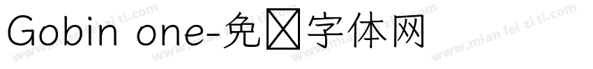 Gobin one字体转换
